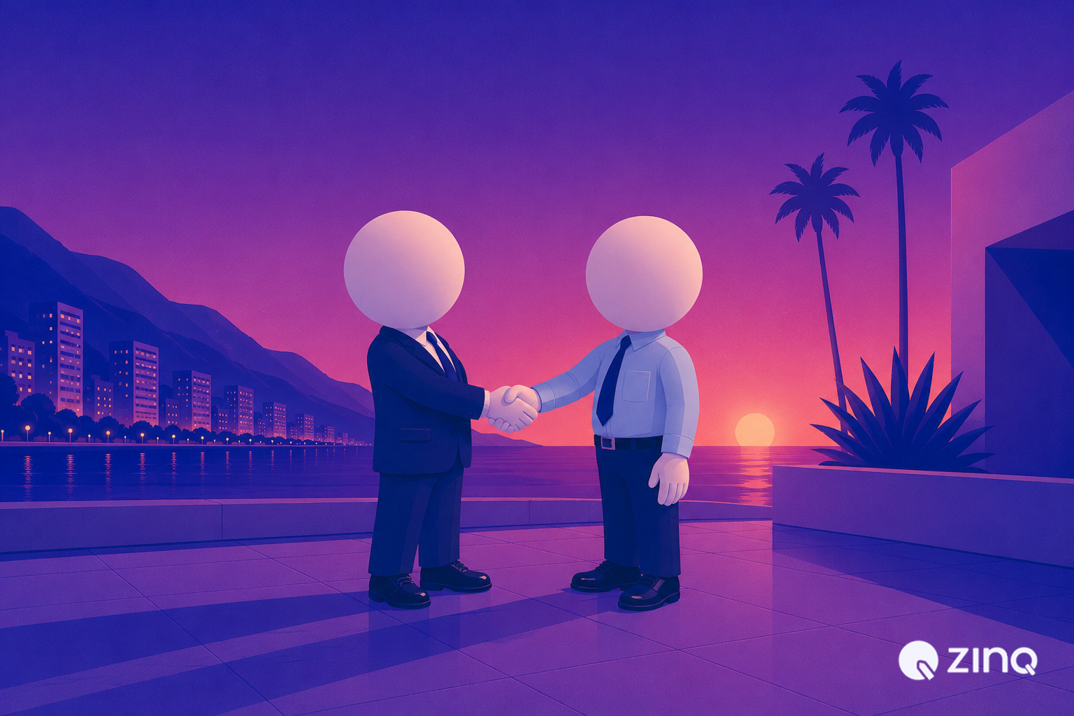 Two business professionals shaking hands to represent stronger customer relationships, customer retention, and AI support agents improving customer service and loyalty.